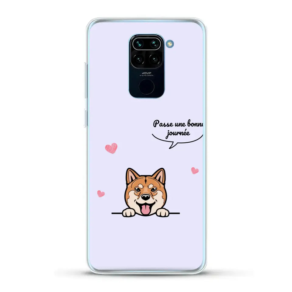 Le chien passe une bonne journée - Coque de téléphone personnalisée