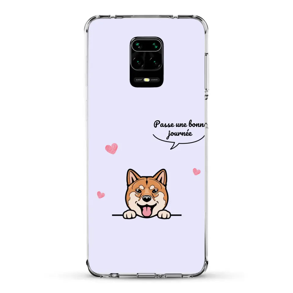 Le chien passe une bonne journée - Coque de téléphone personnalisée