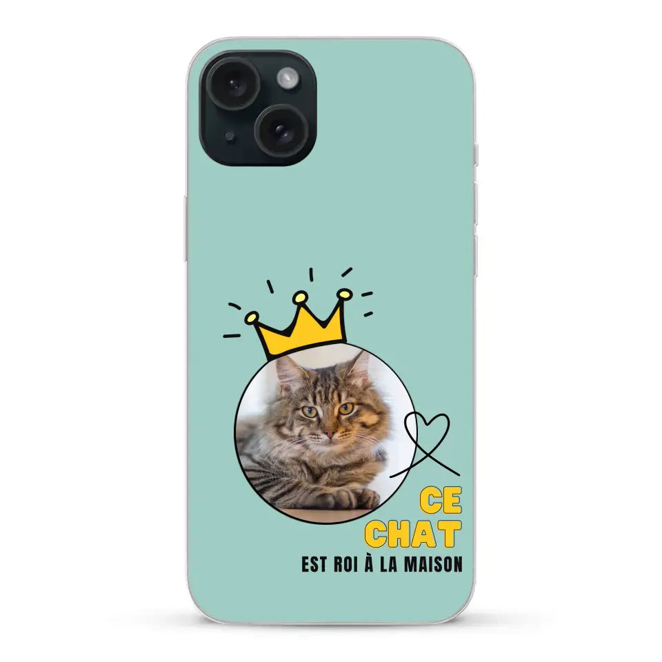 Ce chat est roi - Coque de téléphone personnalisée