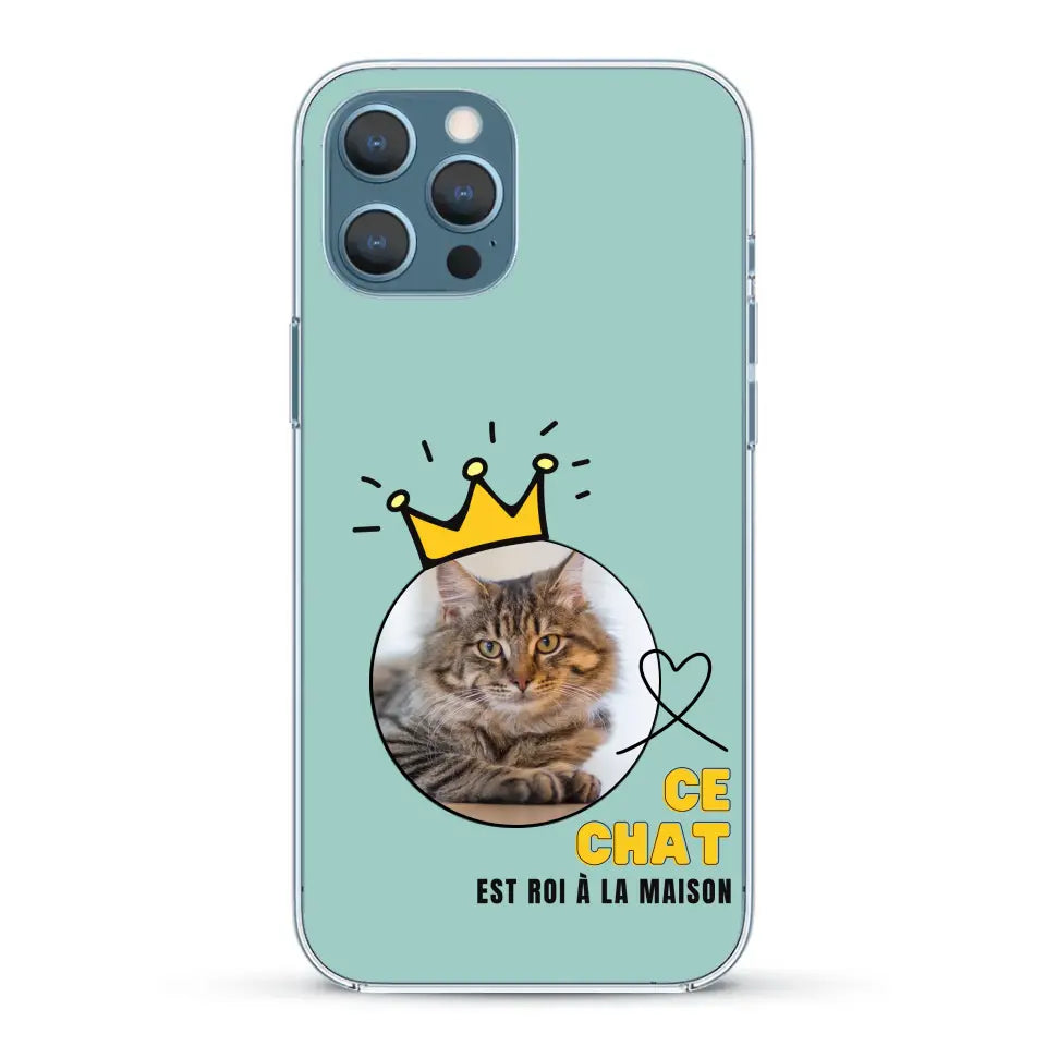 Ce chat est roi - Coque de téléphone personnalisée