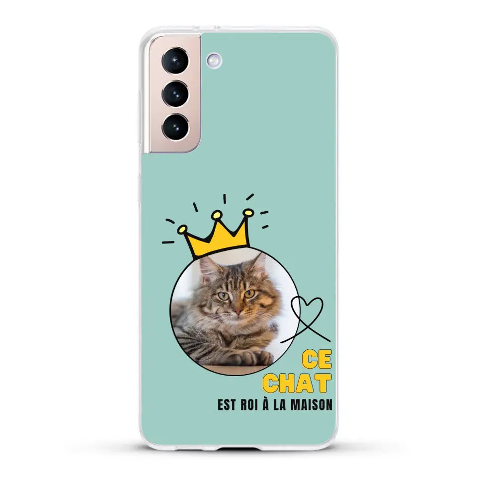 Ce chat est roi - Coque de téléphone personnalisée