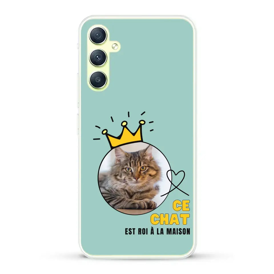 Ce chat est roi - Coque de téléphone personnalisée