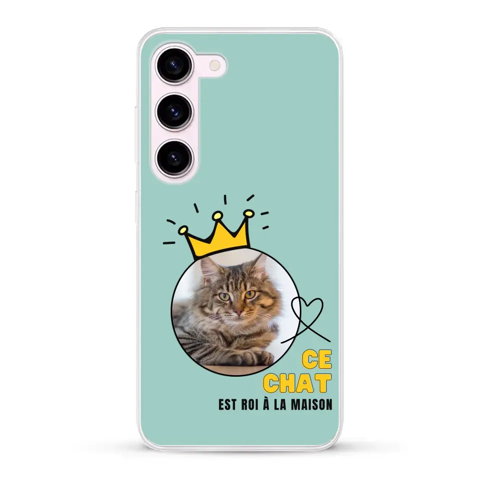 Ce chat est roi - Coque de téléphone personnalisée