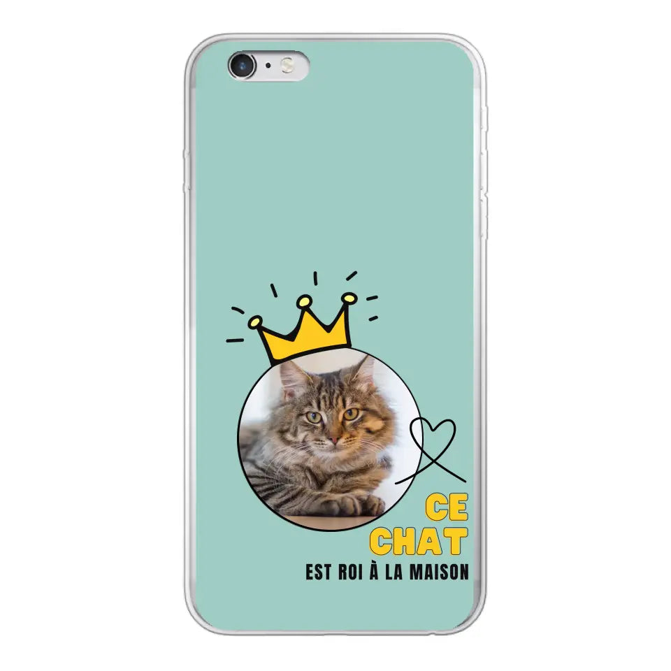 Ce chat est roi - Coque de téléphone personnalisée