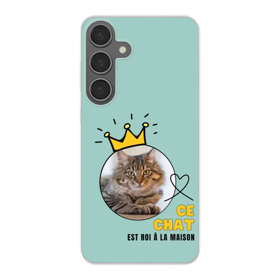 Ce chat est roi - Coque de téléphone personnalisée