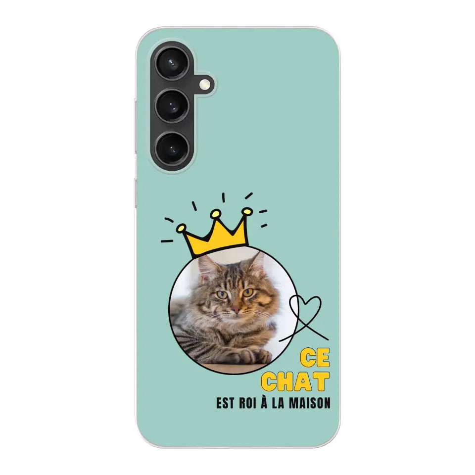 Ce chat est roi - Coque de téléphone personnalisée