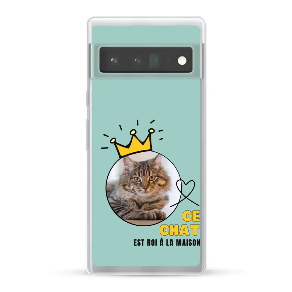 Ce chat est roi - Coque de téléphone personnalisée