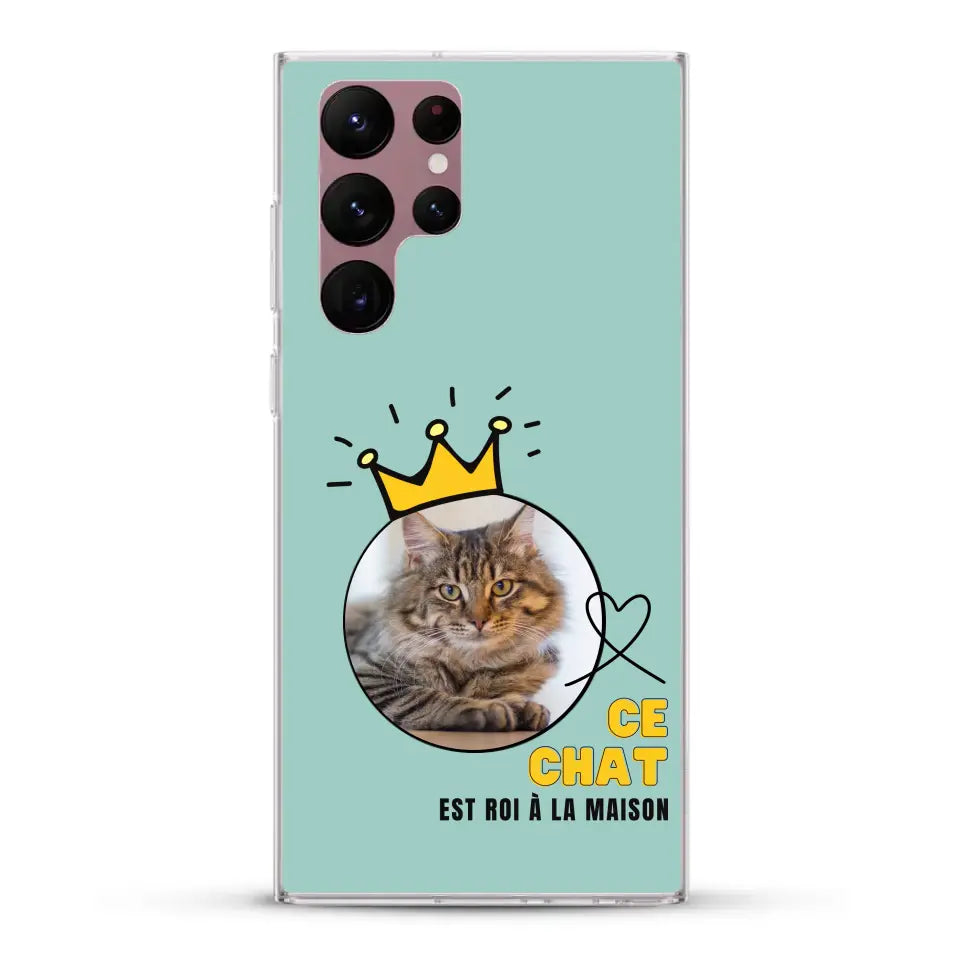 Ce chat est roi - Coque de téléphone personnalisée