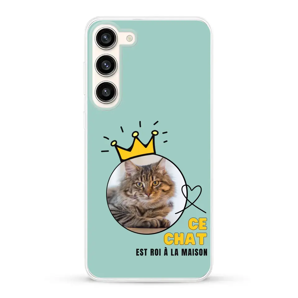 Ce chat est roi - Coque de téléphone personnalisée