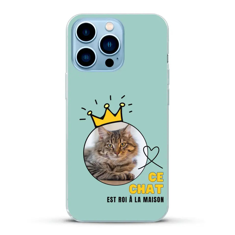 Ce chat est roi - Coque de téléphone personnalisée