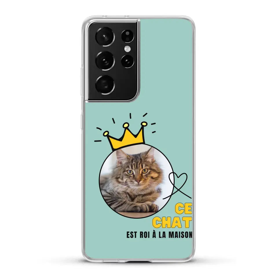 Ce chat est roi - Coque de téléphone personnalisée