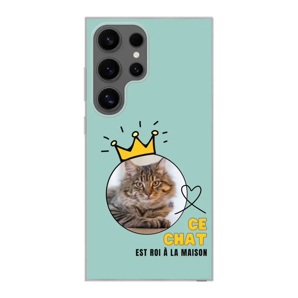 Ce chat est roi - Coque de téléphone personnalisée