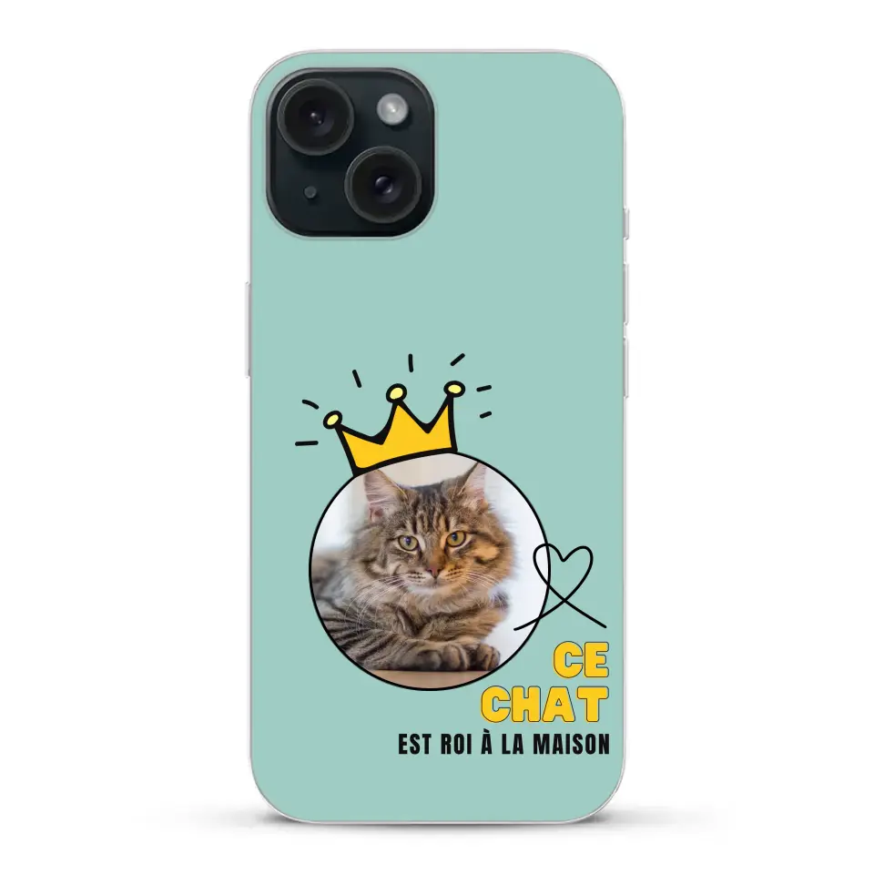 Ce chat est roi - Coque de téléphone personnalisée