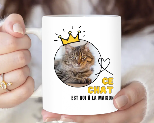 Ce chat est roi - Mug Personnalisé