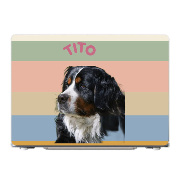 Coque de MacBook personnalisée — bandes colorées
